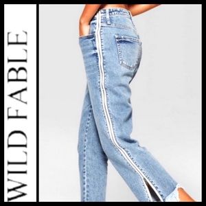 Wild Fable High Rise Side Zip Straight Jeans